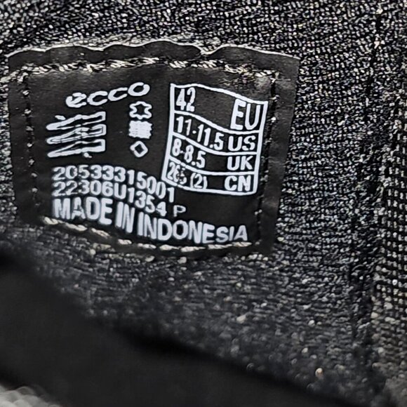 Ecco Soft 9 II Ankle Bootie Womens EU 42 Black Suede Sneaker Chelsea Platform - Picture 14 of 15